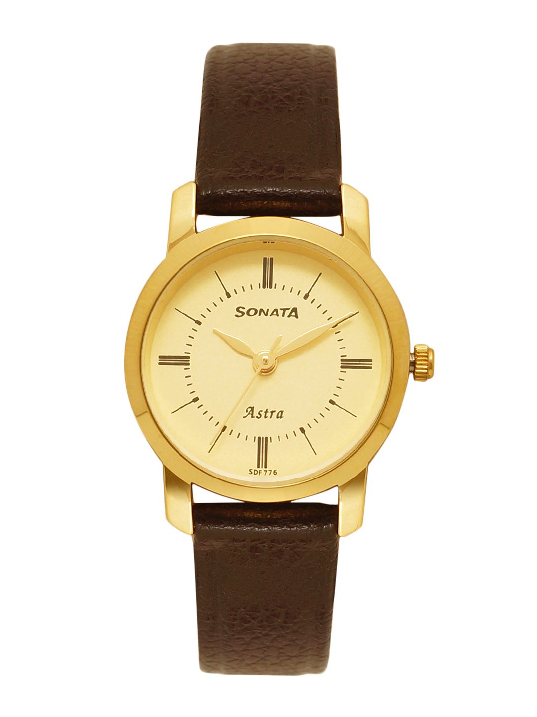 Sonata Women Gold-Toned Analogue Watch 87018YL01C Price in India