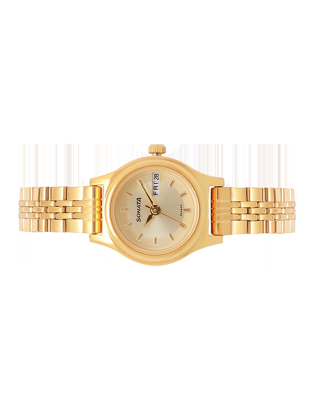 Sonata Women Gold-Toned Analogue Watch Price in India