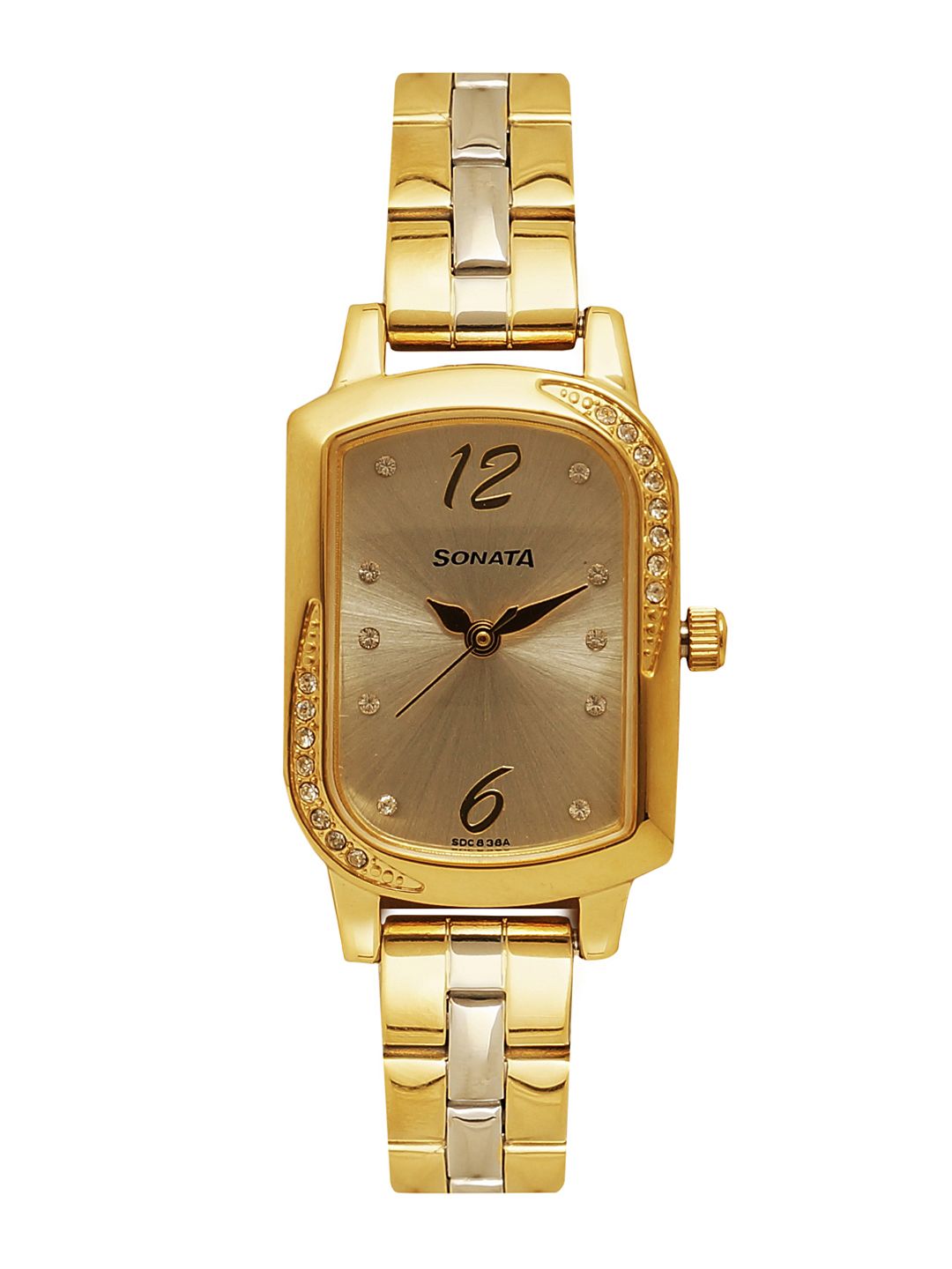 Sonata Women Gold-Toned Analogue Watch NK87001BM01 Price in India