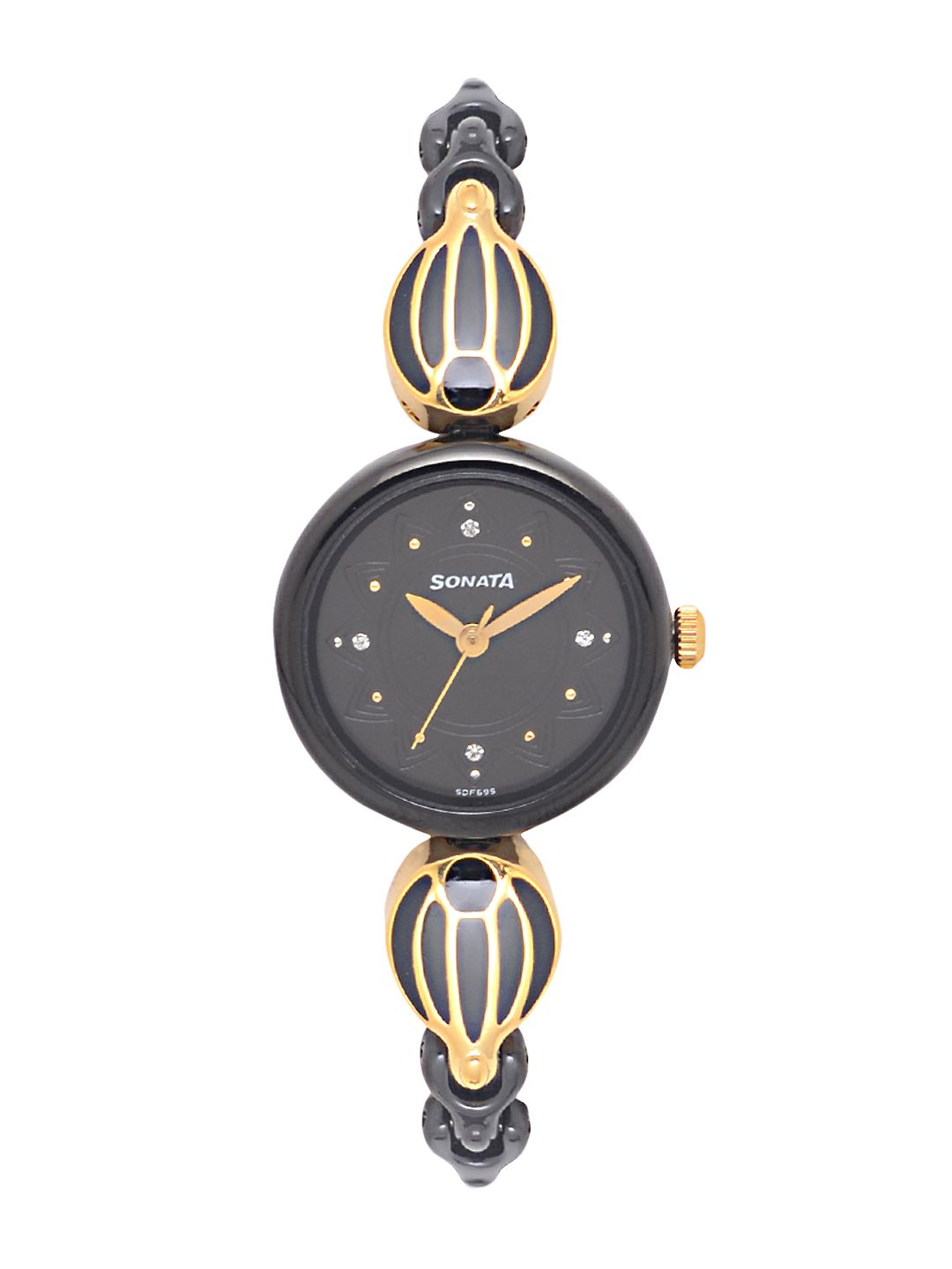 Sonata Women Black Analogue Watch NK8133KM01 Price in India