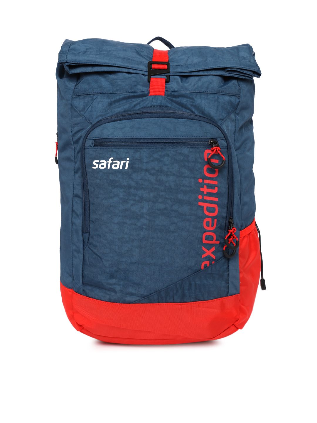 Safari Unisex Teal Blue & Red Colourblocked Backpack Price in India