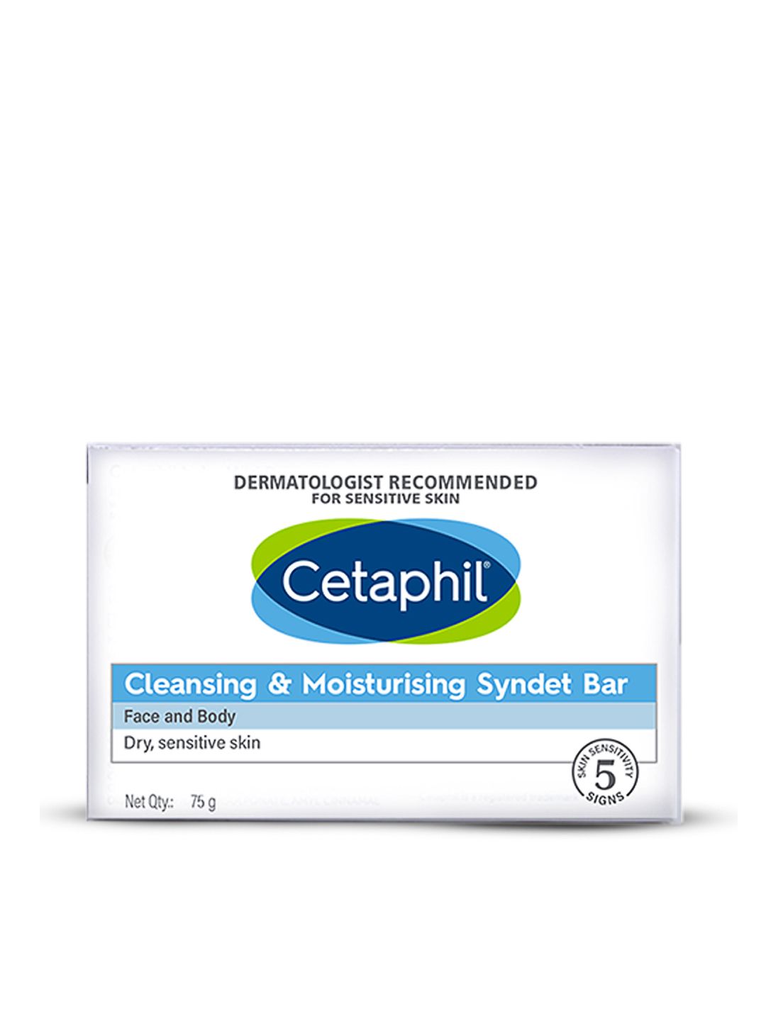 Cetaphil Cleansing & Moisturising Syndet Bar with Shea Butter for Face & Body - 75 g