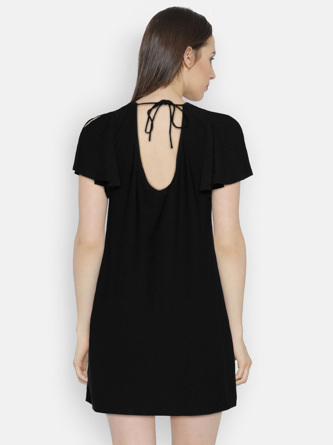 Buy MANGO Women Black Solid Mini A-Line Dress - Dresses for Women 4610216 |  Myntra