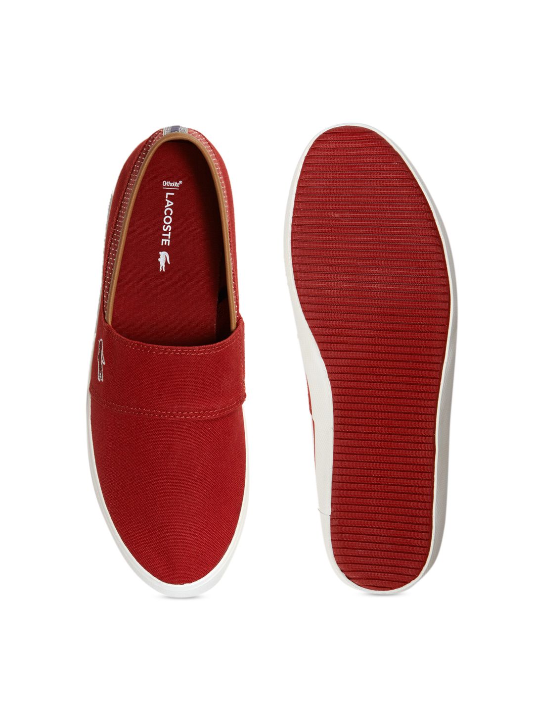 Buy Lacoste Men Red Loafers - Casual Shoes for Men 4712665  display picture 1