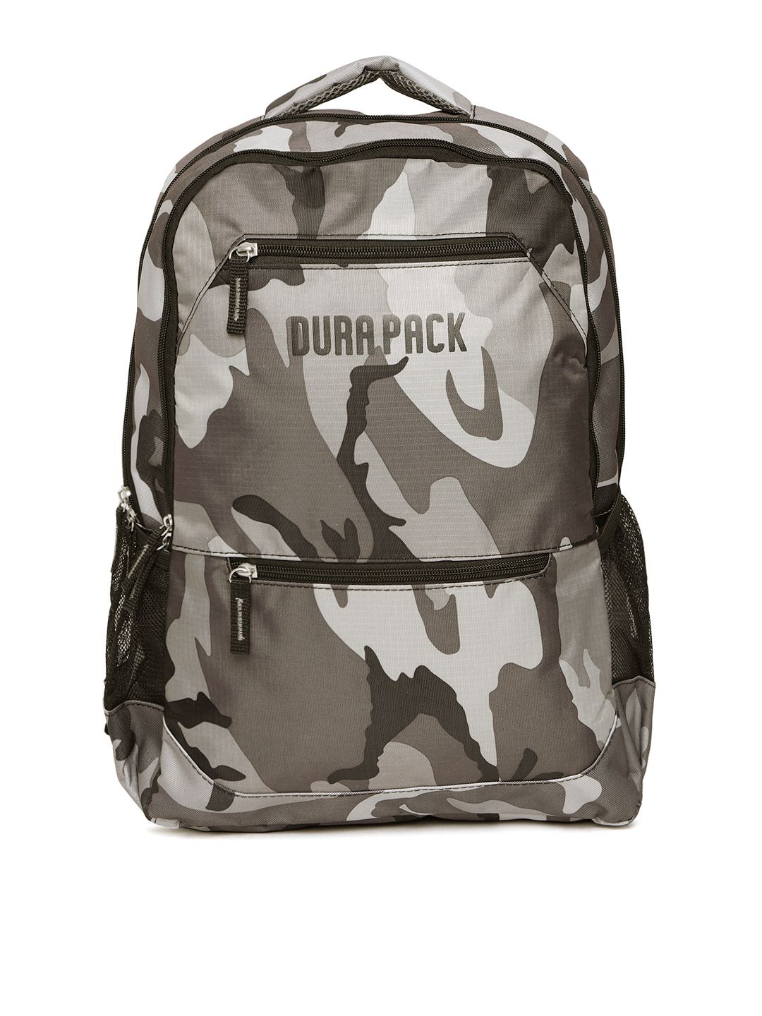 Durapack Unisex Grey & Brown Camouflage Print Backpack Price in India