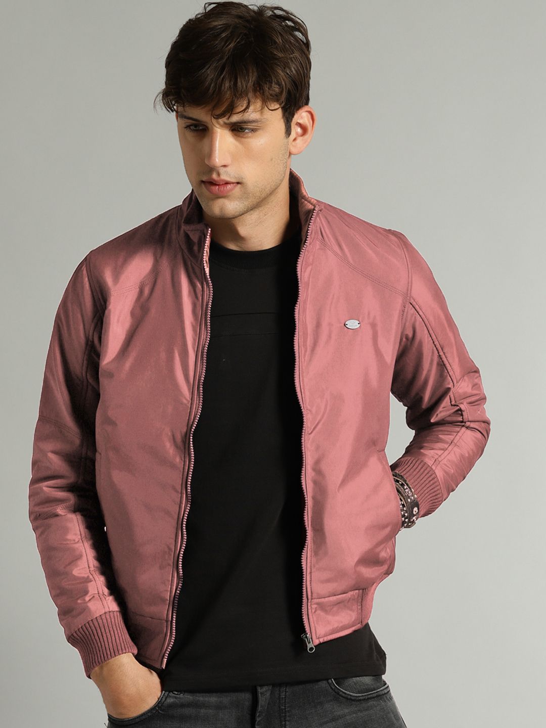 Roadster Men Red Solid Bomber