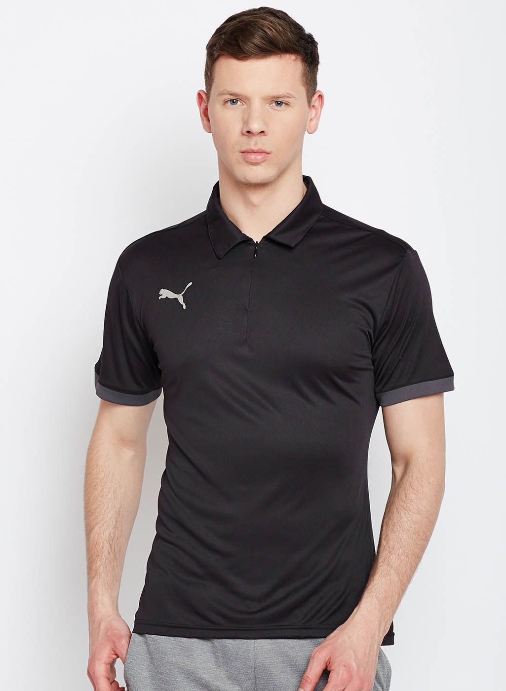 puma black polo t shirt