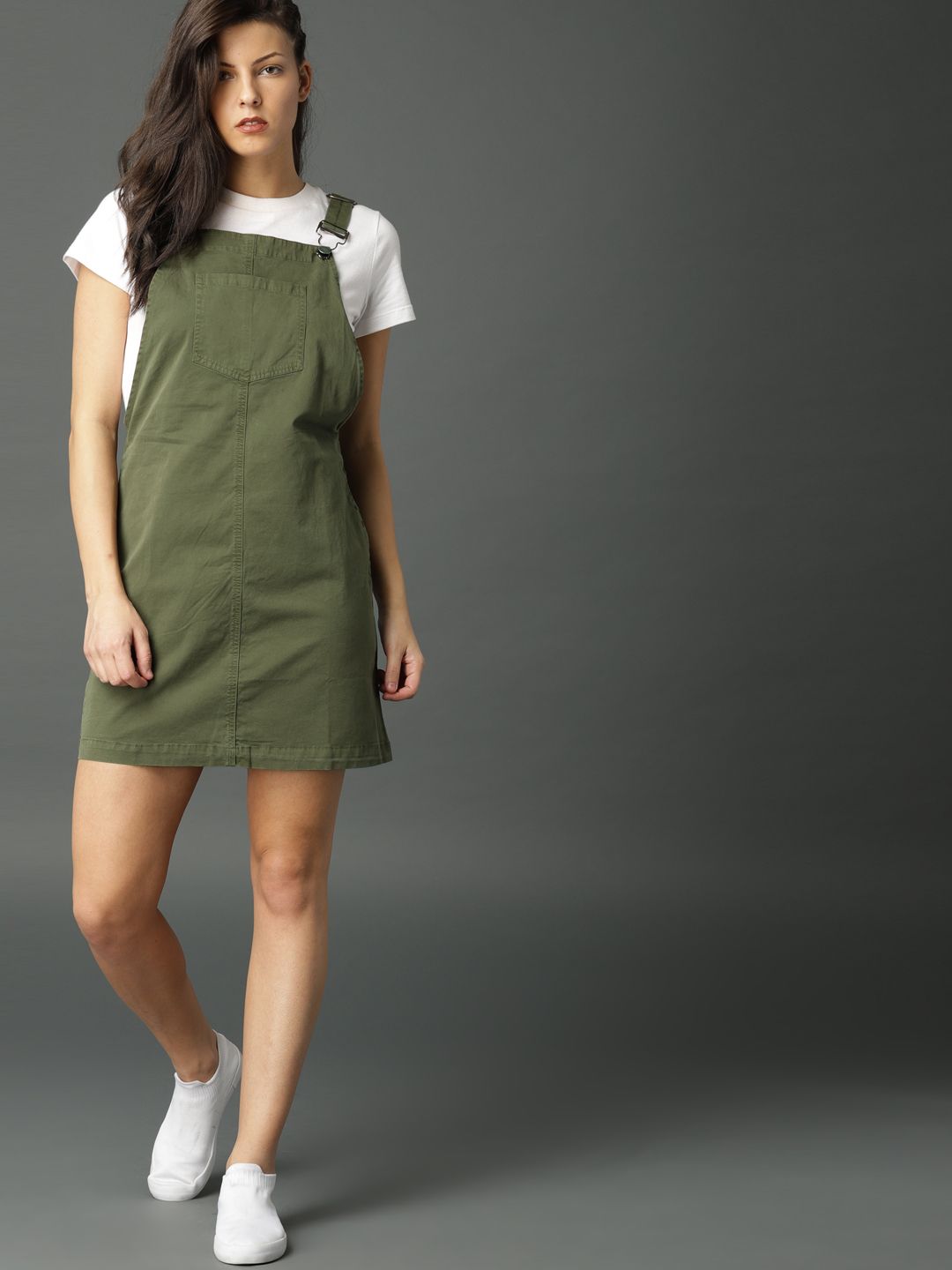 olive green dungaree dress Buy Roadster - Dresses for Women 5362094 $25 - $50