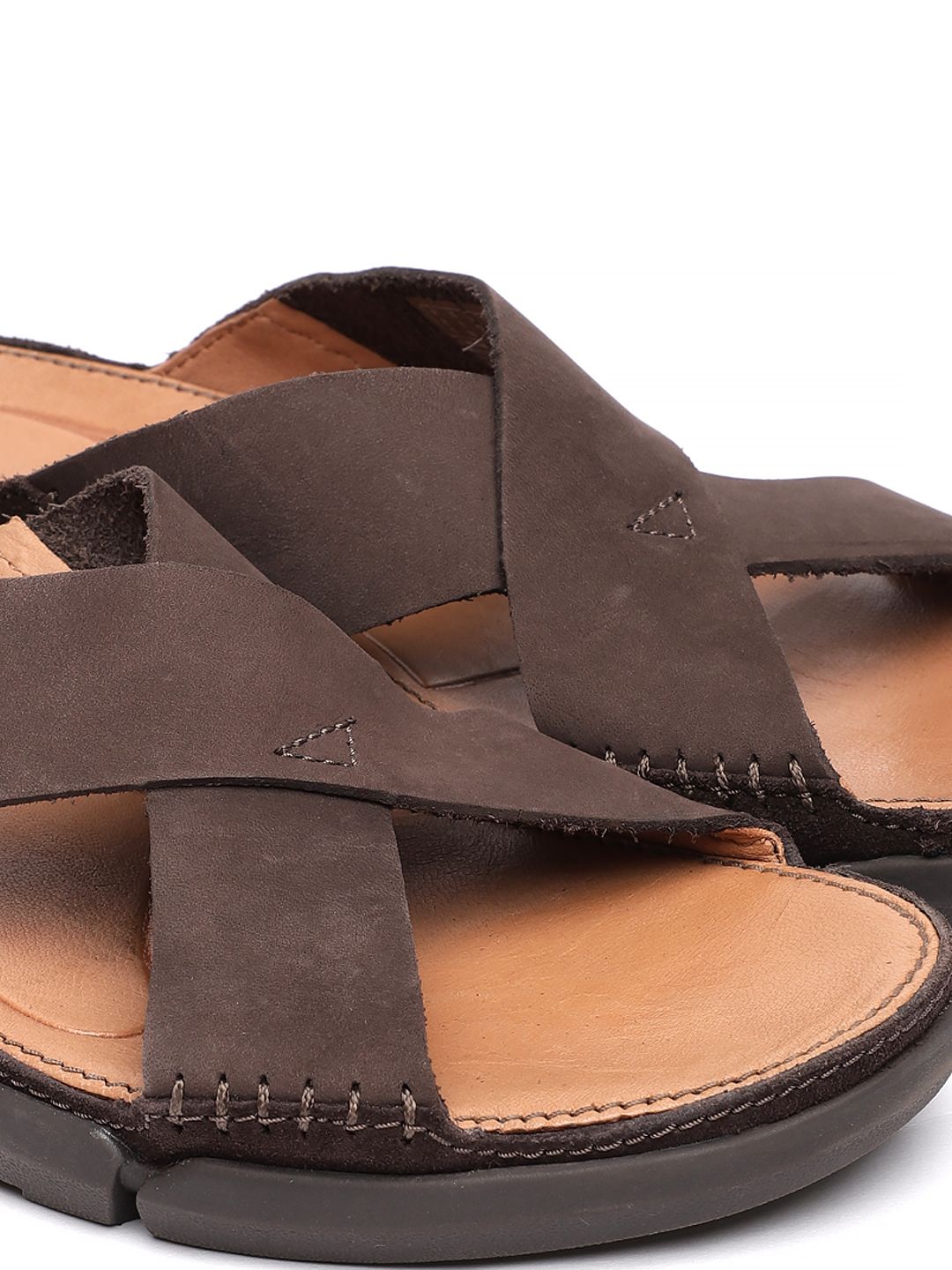 Clarks Men’s Brown Cross-Strap Sandals Clarks Torford Cross 26180888 7 Sandaletts in brown buy online main image 3
