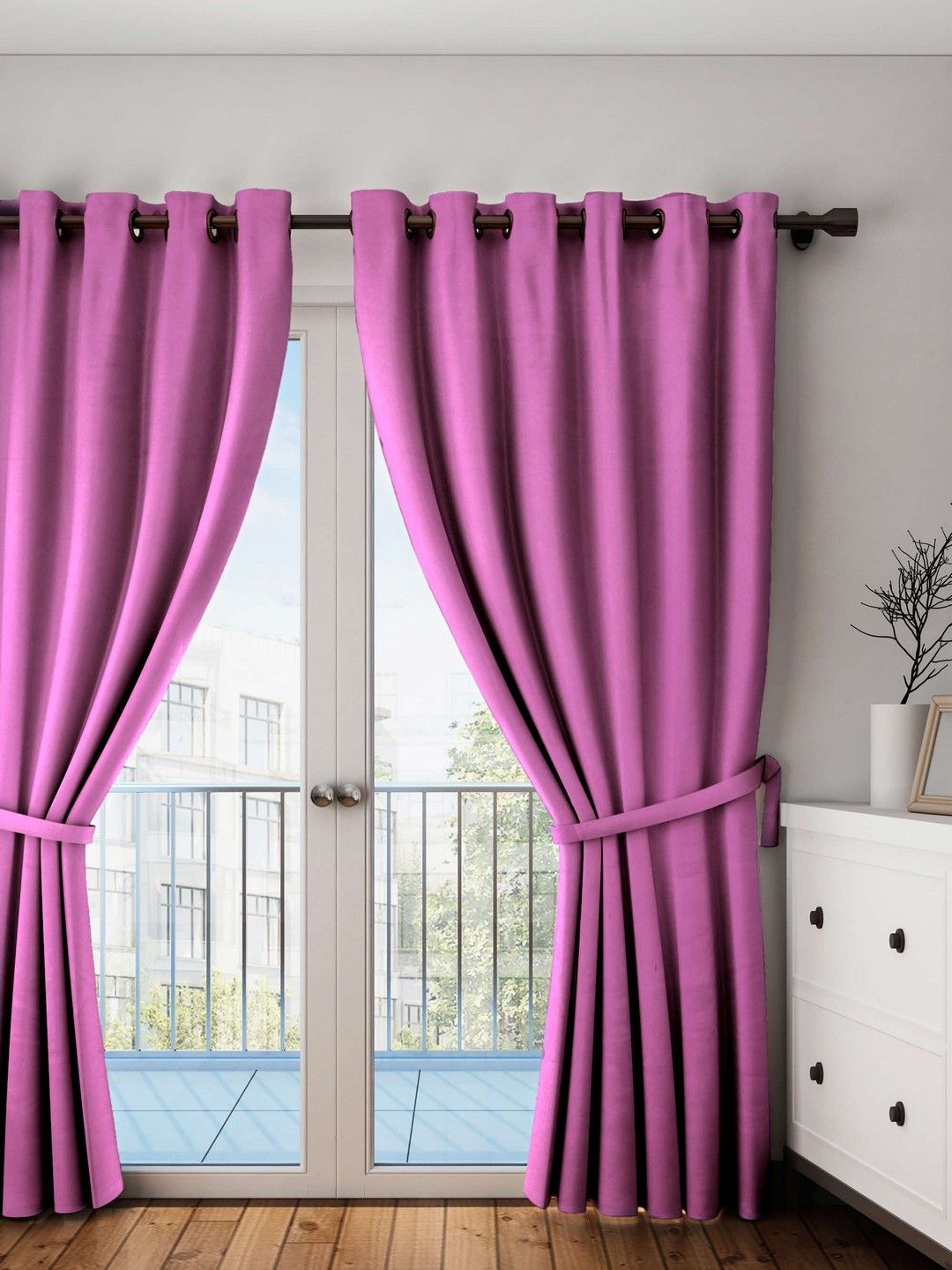 Lushomes Lavender Solid Door Curtain Price in India