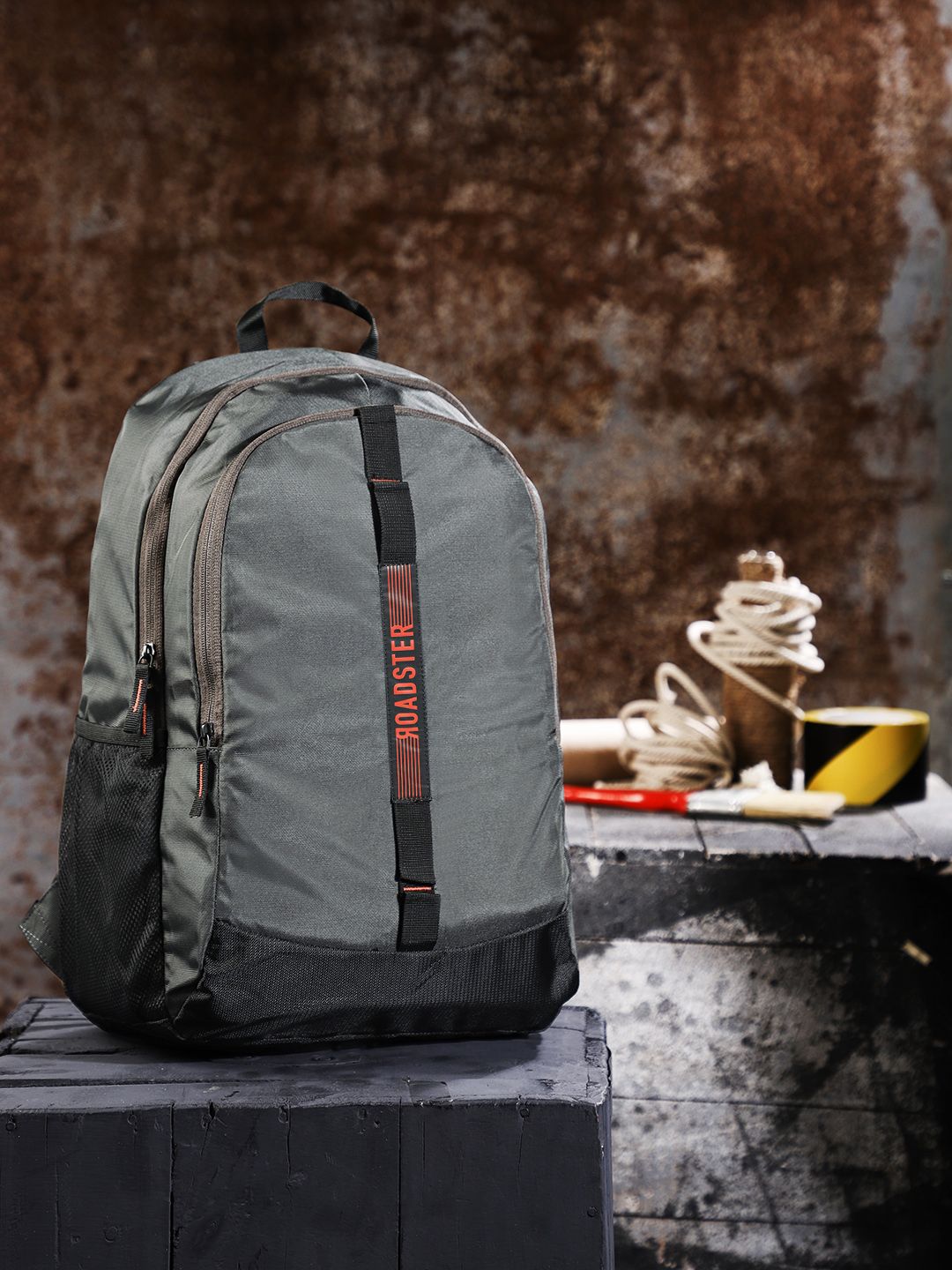 Roadster Unisex Grey Printed Detail Backpack Price in India