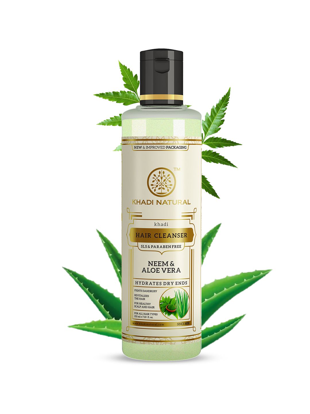 Khadi Natural Neem & Aloe Vera Hair Shampoo Cleanser - 210 ml
