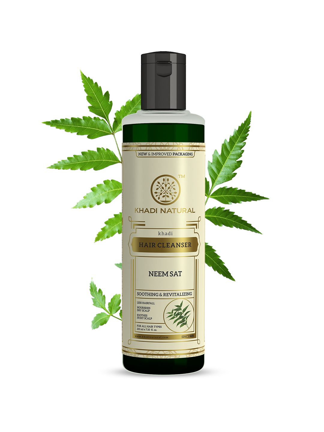 Khadi Natural Neem & Sat Hair Shampoo Cleanser - 210ml