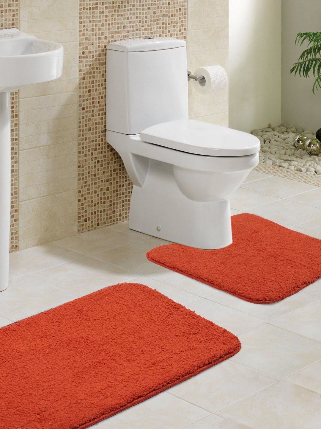 Lushomes Set of 2 Bath Rugs Price in India