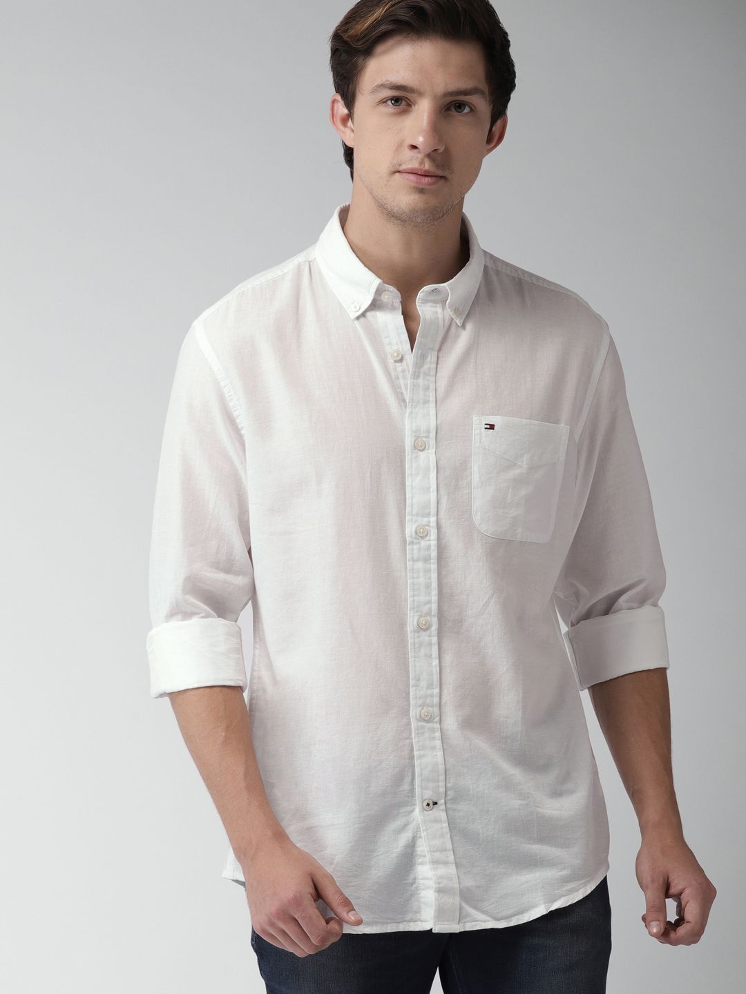 tommy hilfiger white mens shirt