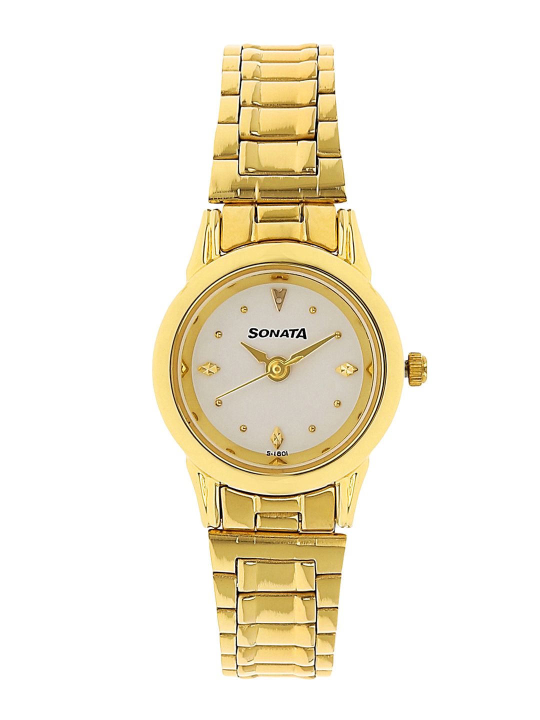 Sonata Women Gold-Toned Analogue Watch Price in India