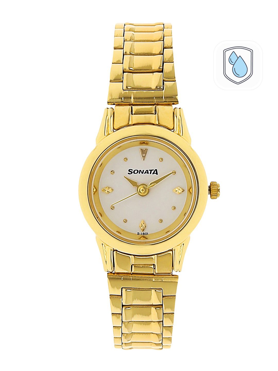 Sonata Quartz Analog With White Dial Watch For Women - Nt8925ym01w