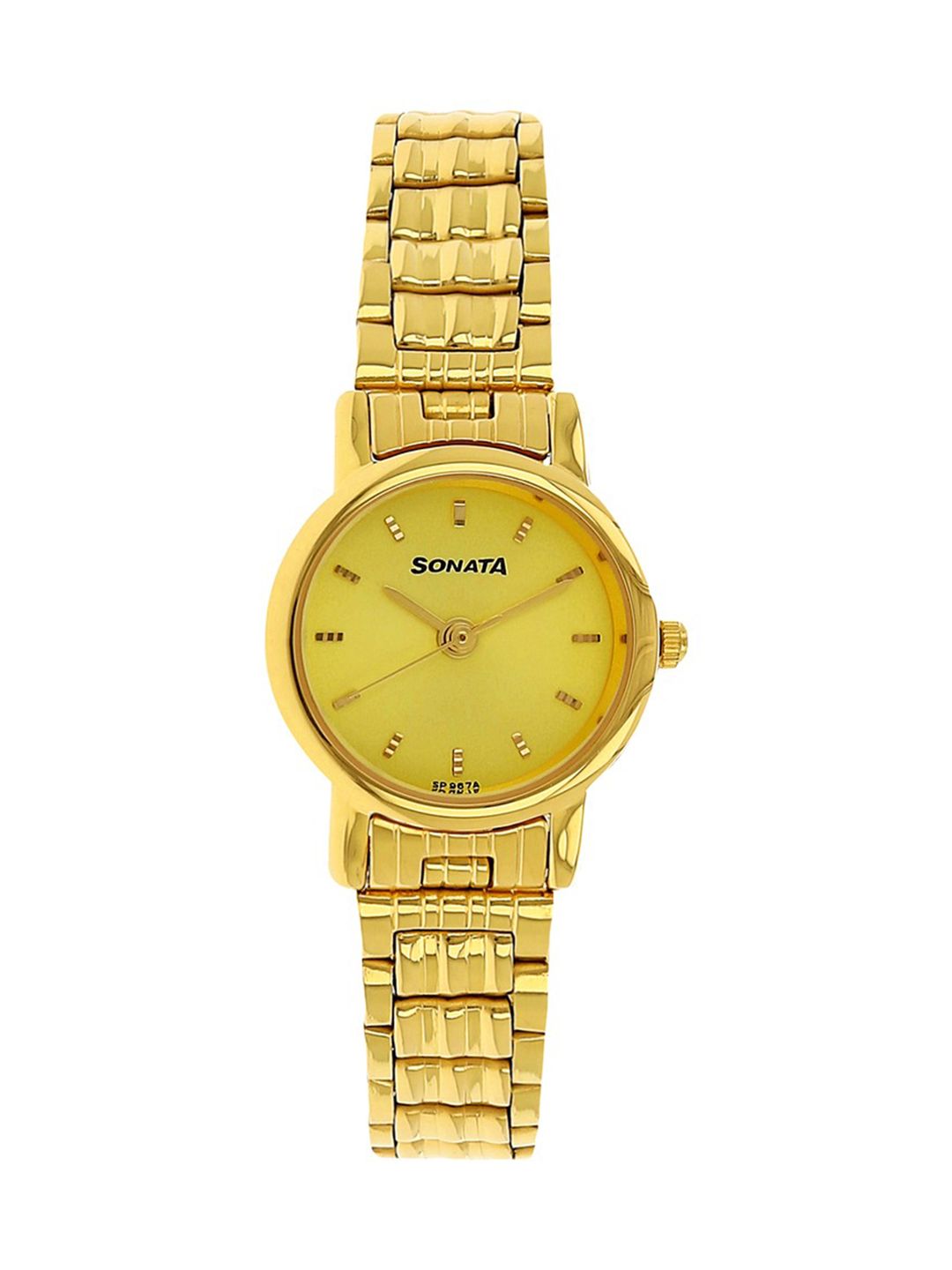 Sonata Women Gold-Toned Analogue Watch Price in India