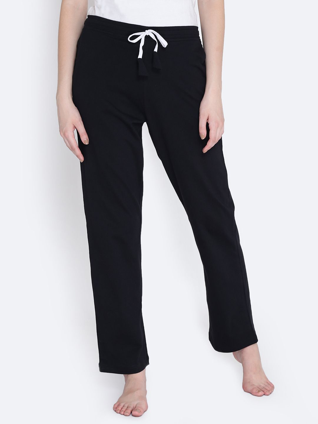 Claura Black Solid Lounge Pants Lower-11 Price in India
