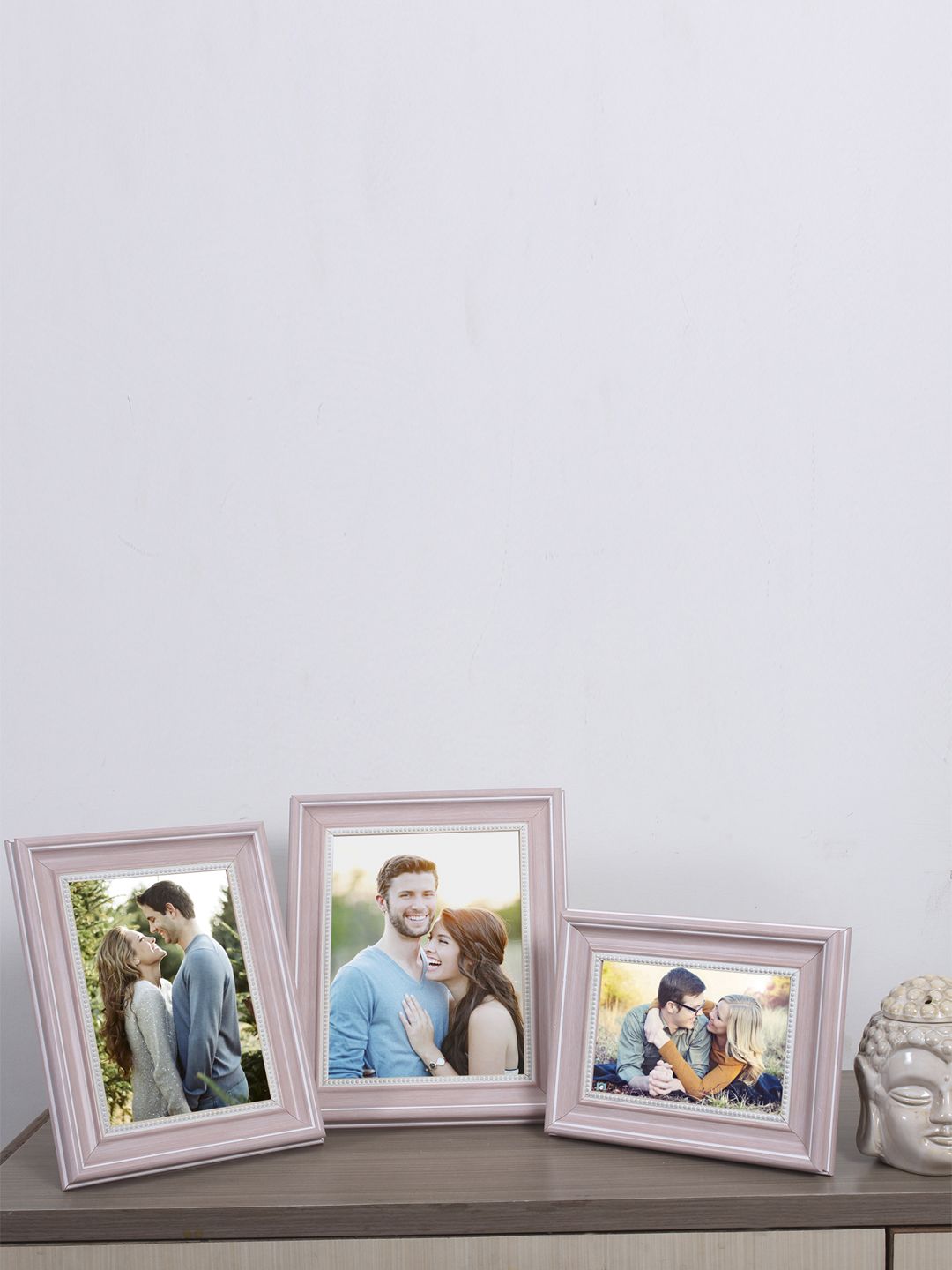 Art Street Set Of 3 Pink Textured Photo Frames Price in India