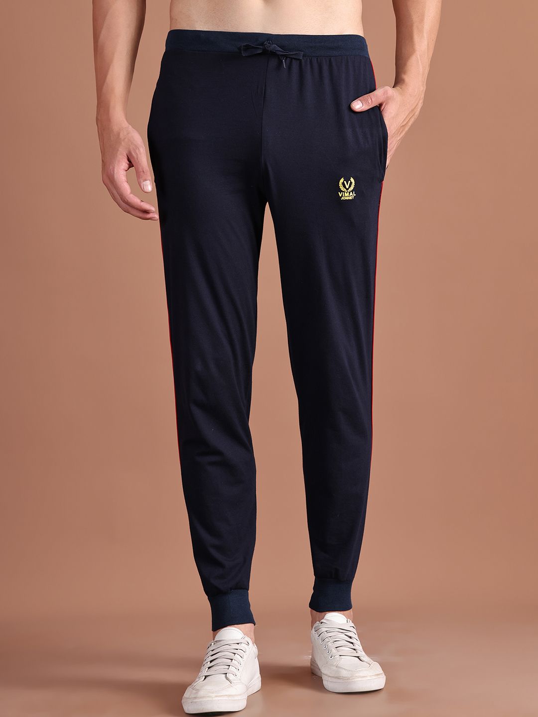 MACK JONNEY JONNEY Navy Blue Solid Lounge Pant DD8NAVY