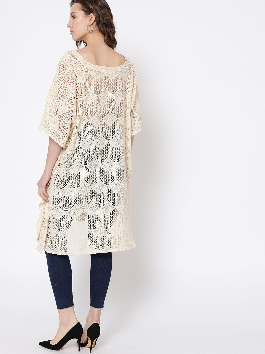 chinese dress ladies Viper | Cream Lace Long-Sleeve Maxi Dress