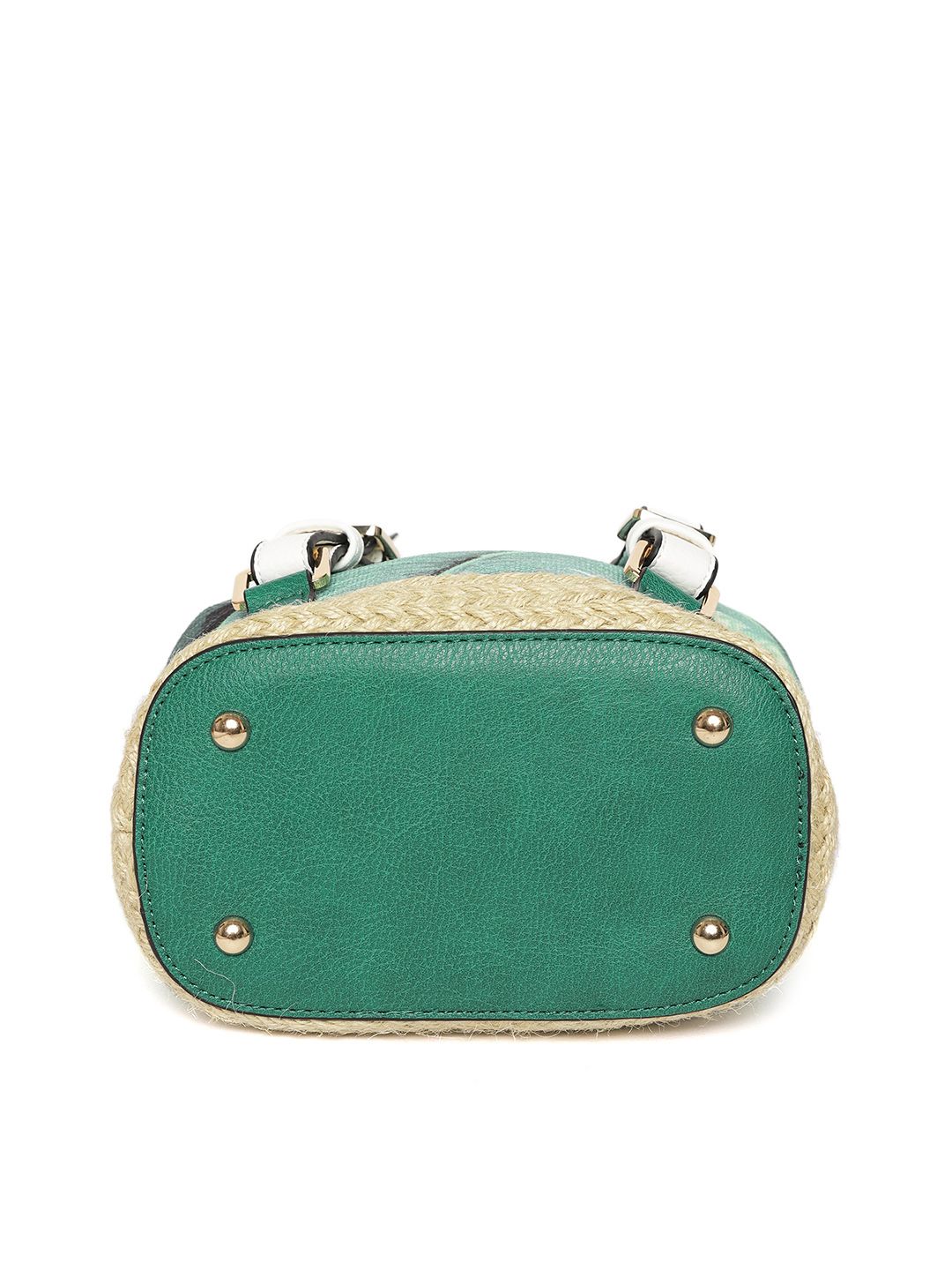 Buy Dune London Women Green & White Leaf Print Backpack  display picture 1