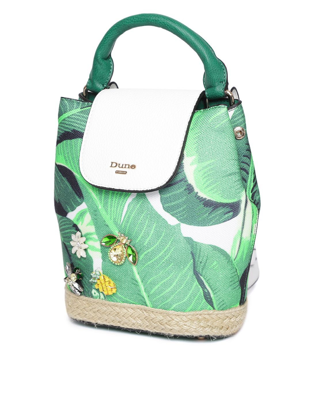 Dune London backpack purse Green and White Leaf Print Women\'s Bag Dune Backpack Bags & Handbags for Women for sale | eBay main image 4