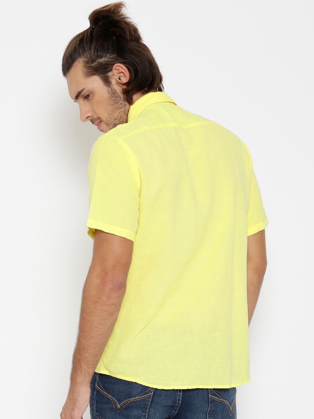Yellow Linen Shirts for Men