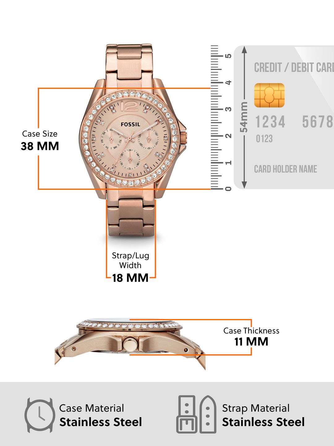 Rose Gold Analogue Watch
