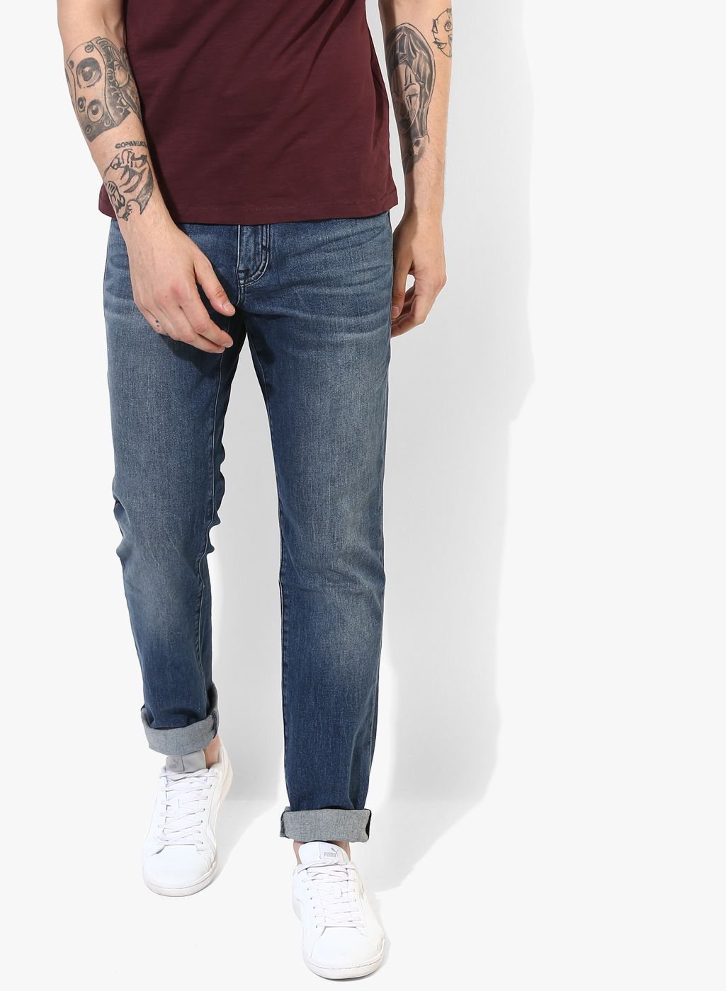 Calvin Klein Jeans Blue Washed Slim Fit Jeans