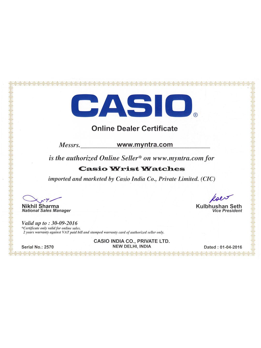 myntra casio
