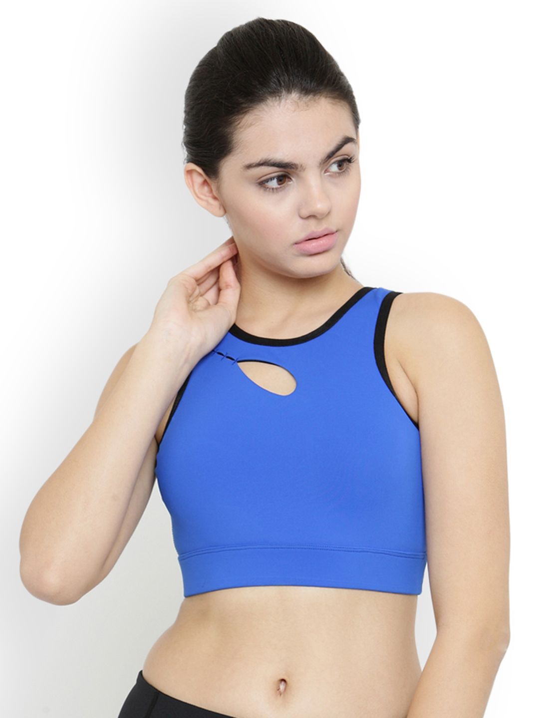 Invincible Blue Solid Non-Wired Heavily Padded Sports Bra TE9214XP2 Price in India