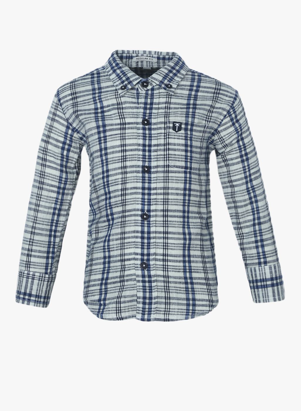 Gini and Jony Blue Regular Fit Casual Shirt
