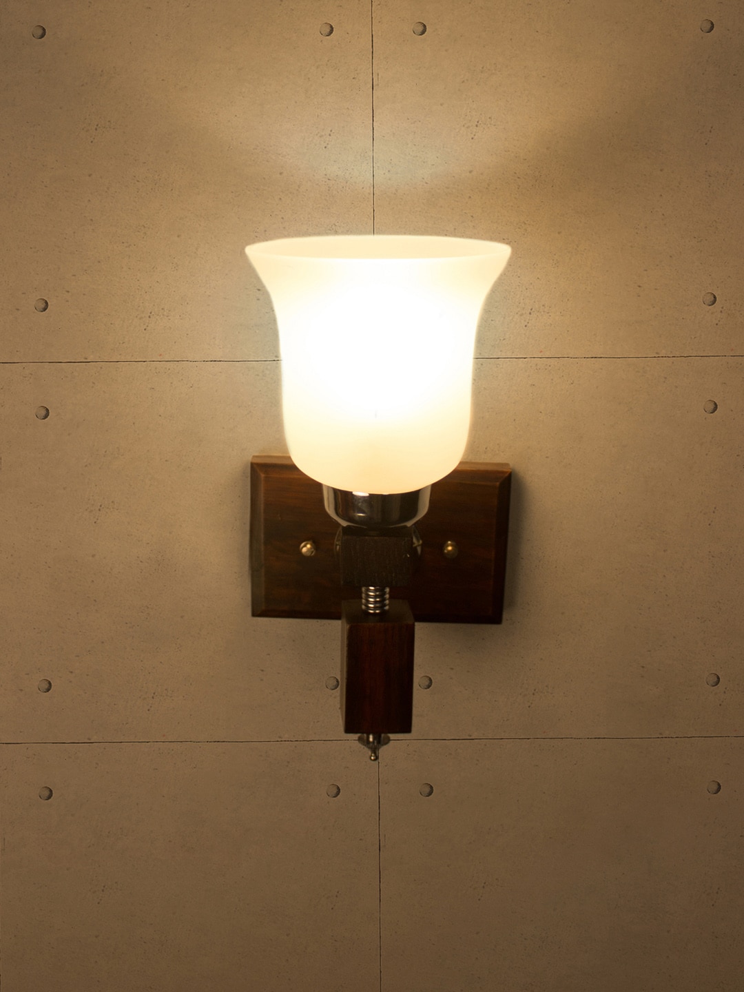 Fos Lighting Brown Solid Wallchiere Price in India