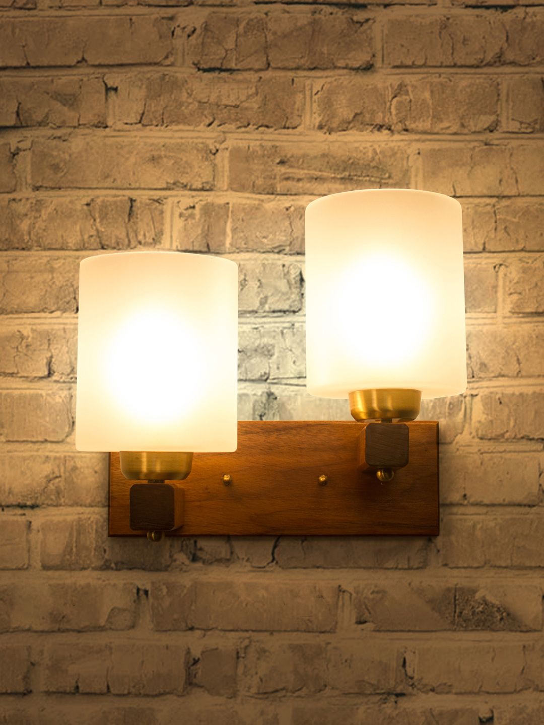 Fos Lighting Brown Solid Hanging Wallchiere Price in India