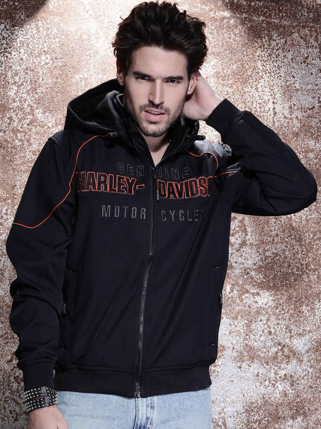 Buy Harley-Davidson Men Black Idyll Performance Soft Shell Jacket