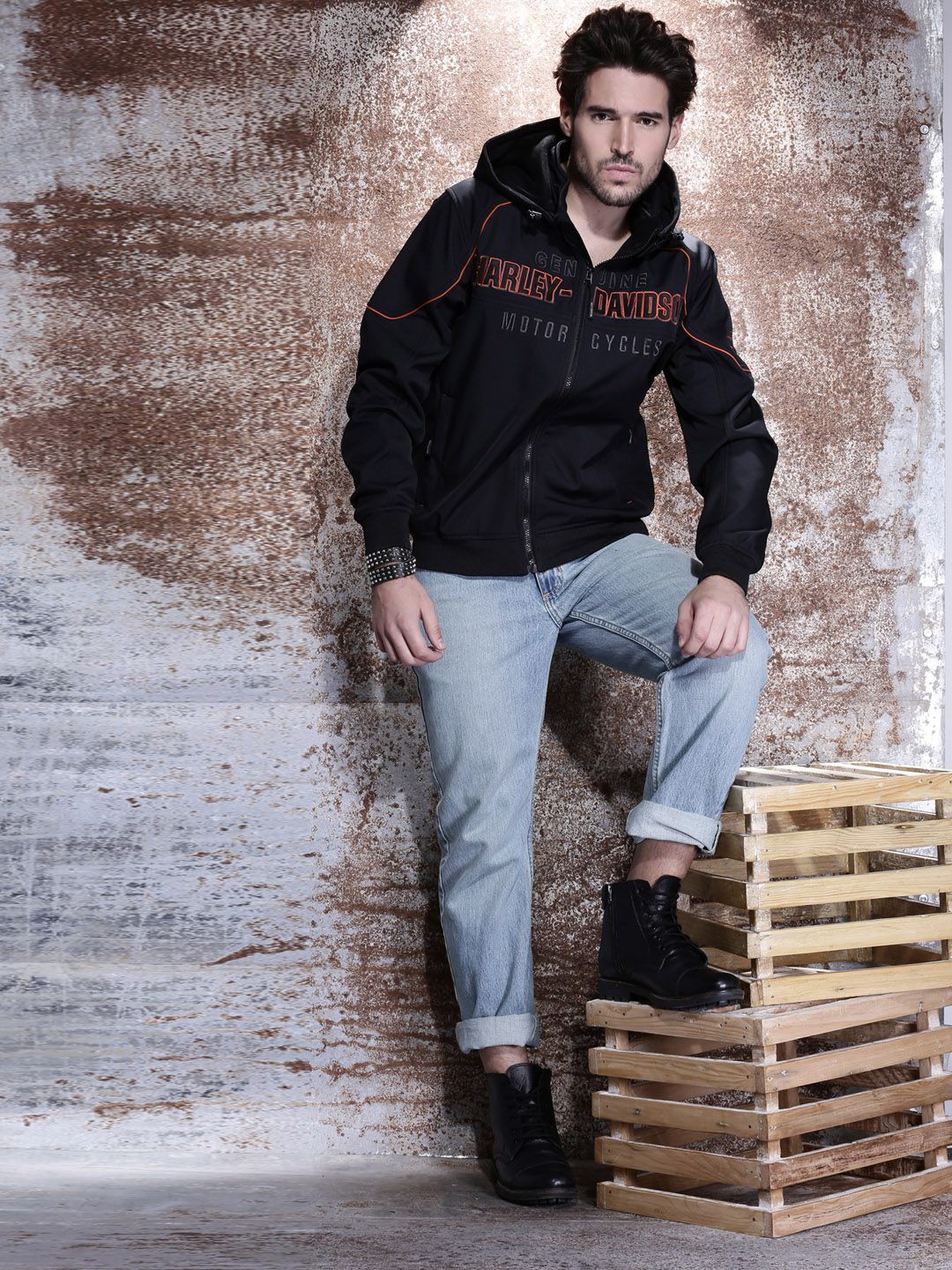 Buy Harley-Davidson Men Black Idyll Performance Soft Shell Jacket