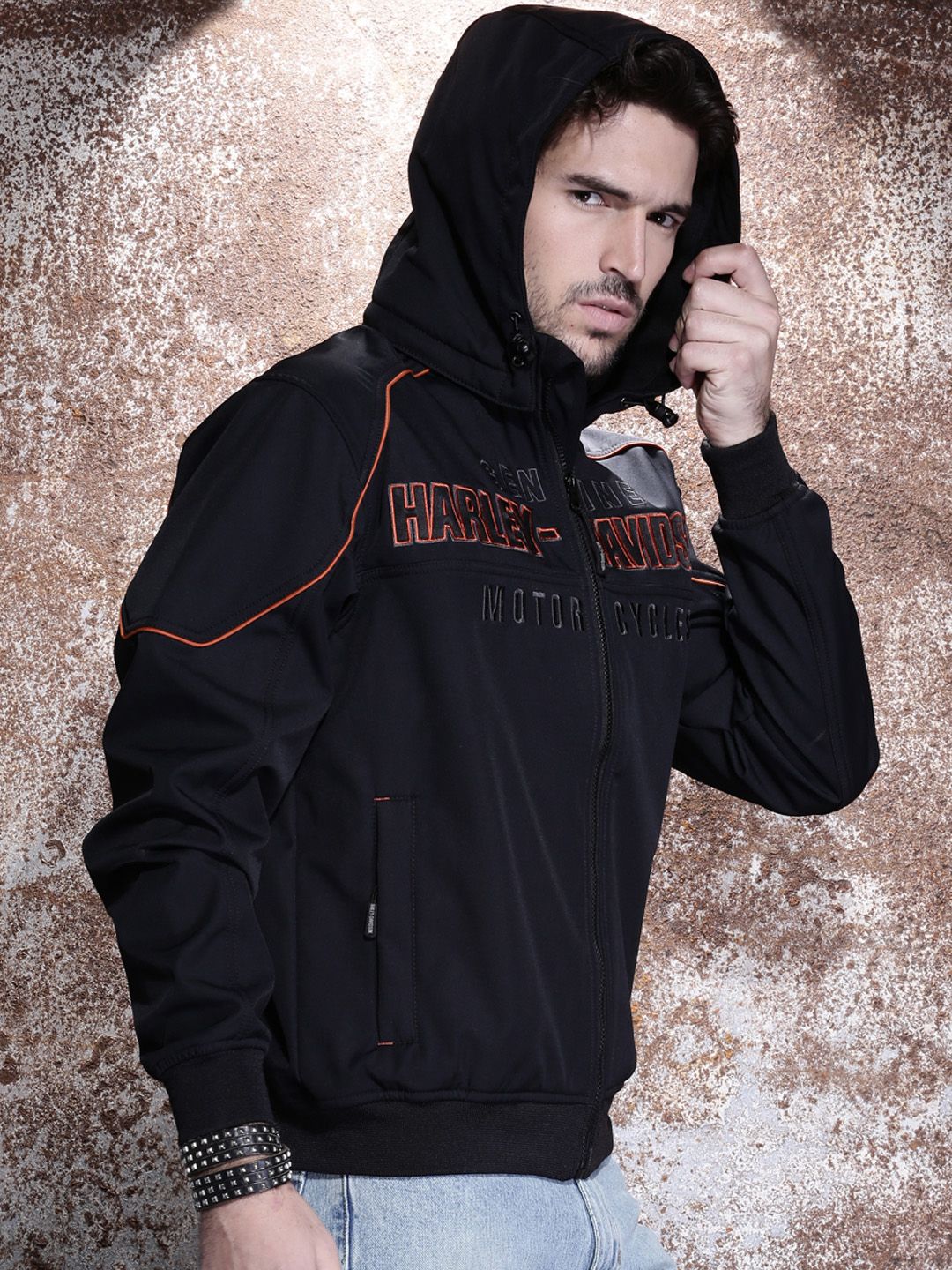 Buy Harley-Davidson Men Black Idyll Performance Soft Shell Jacket