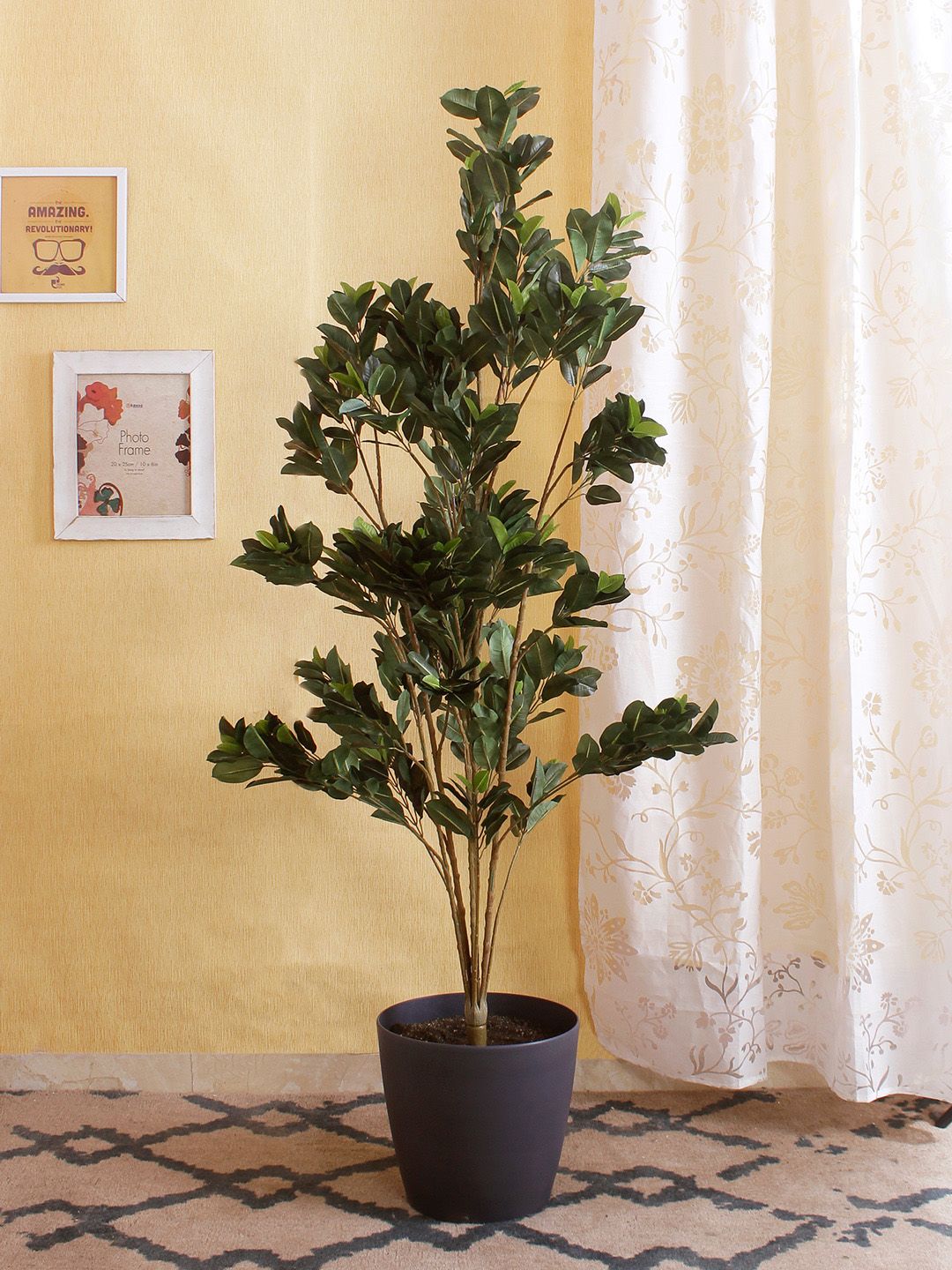 Fourwalls Green Artificial Quercus Floor Plant Without Pot Price in India