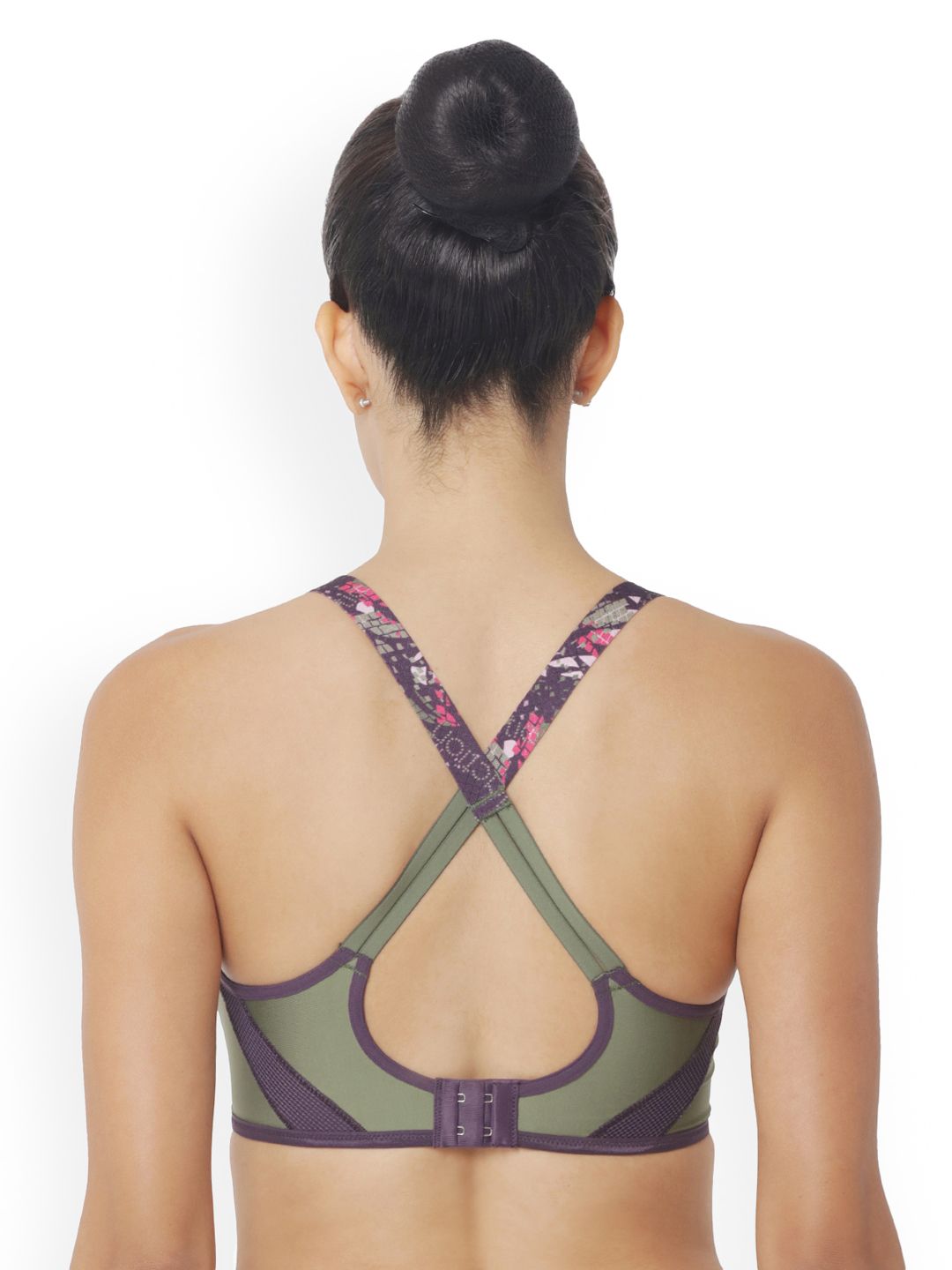 Triumph Purple Triaction Magic Motion Pro Magic-Wired Padded Control Cross-Back Sports Bra Price in India