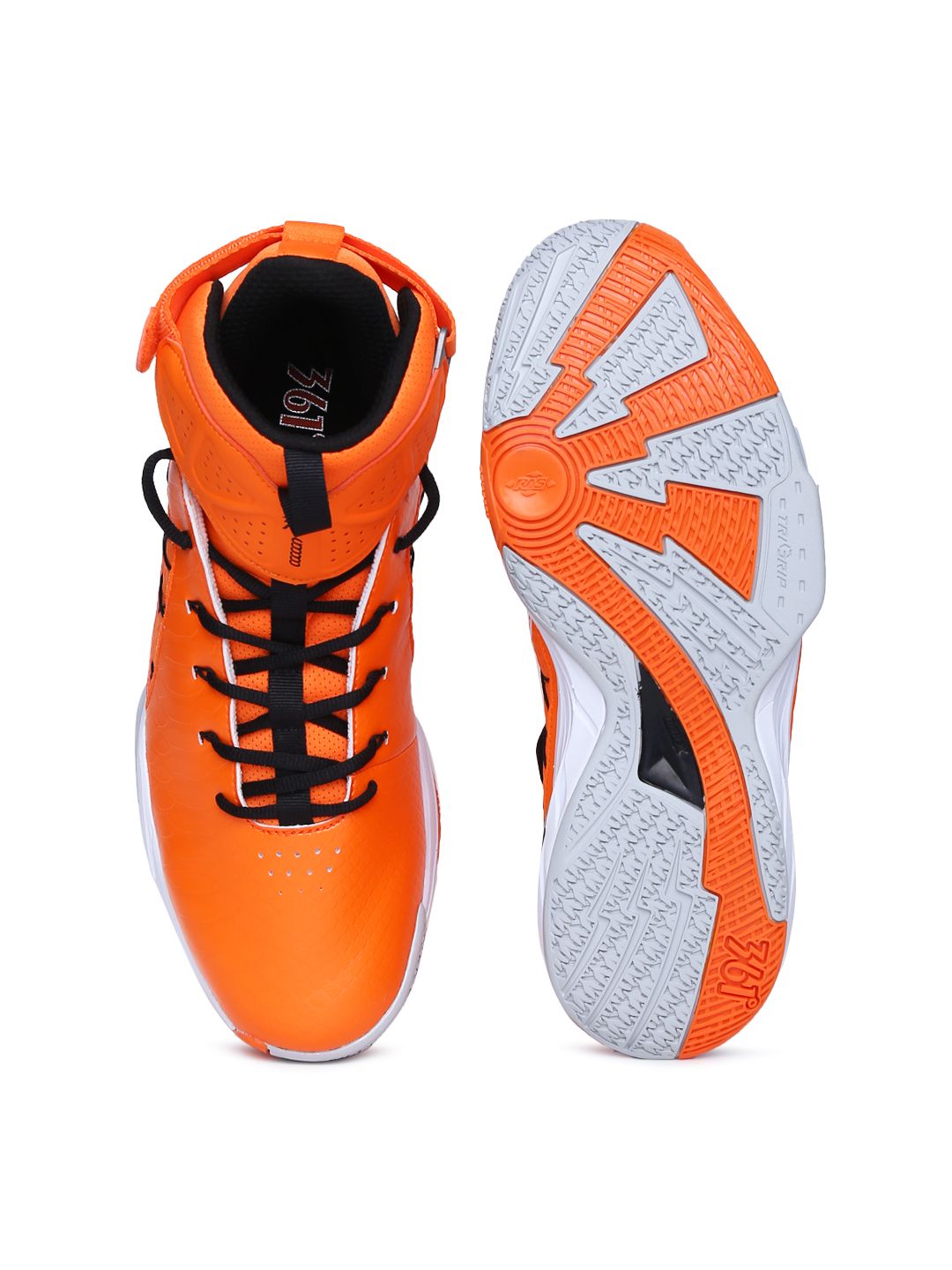 Buy 361 Degree Men Orange Synthetic Mid-Top Basketball Shoes