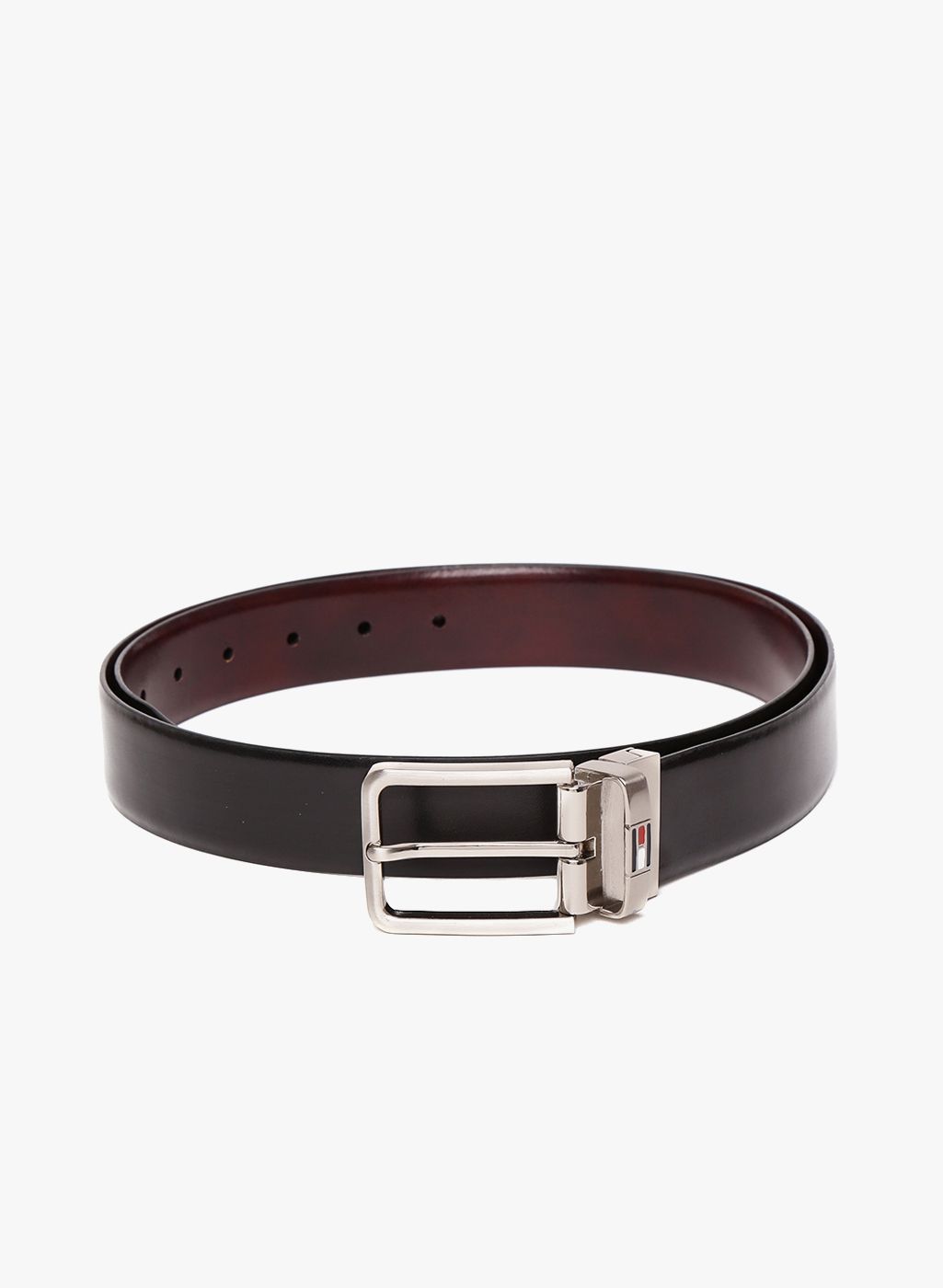 Tommy Hilfiger Black & Brown Solid Reversible Belt