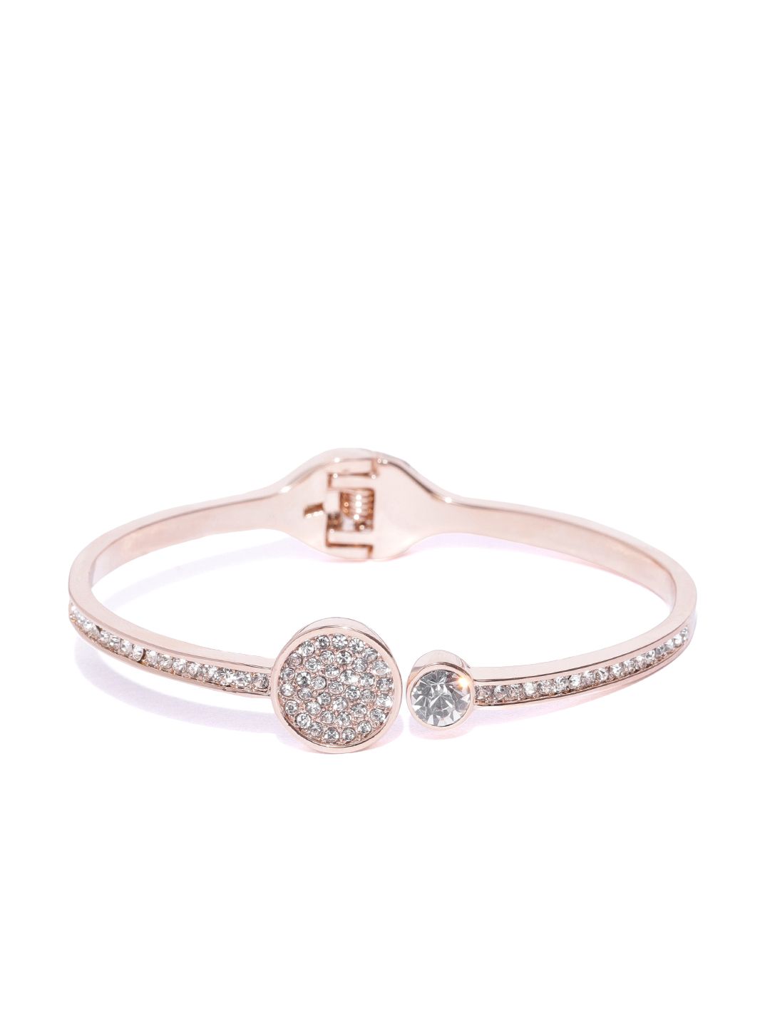 Jewels Galaxy Rose Gold-Plated Handcrafted Cuff Bracelet Price in India