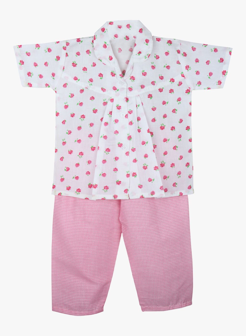 BownBee Pink Printed Night Suit