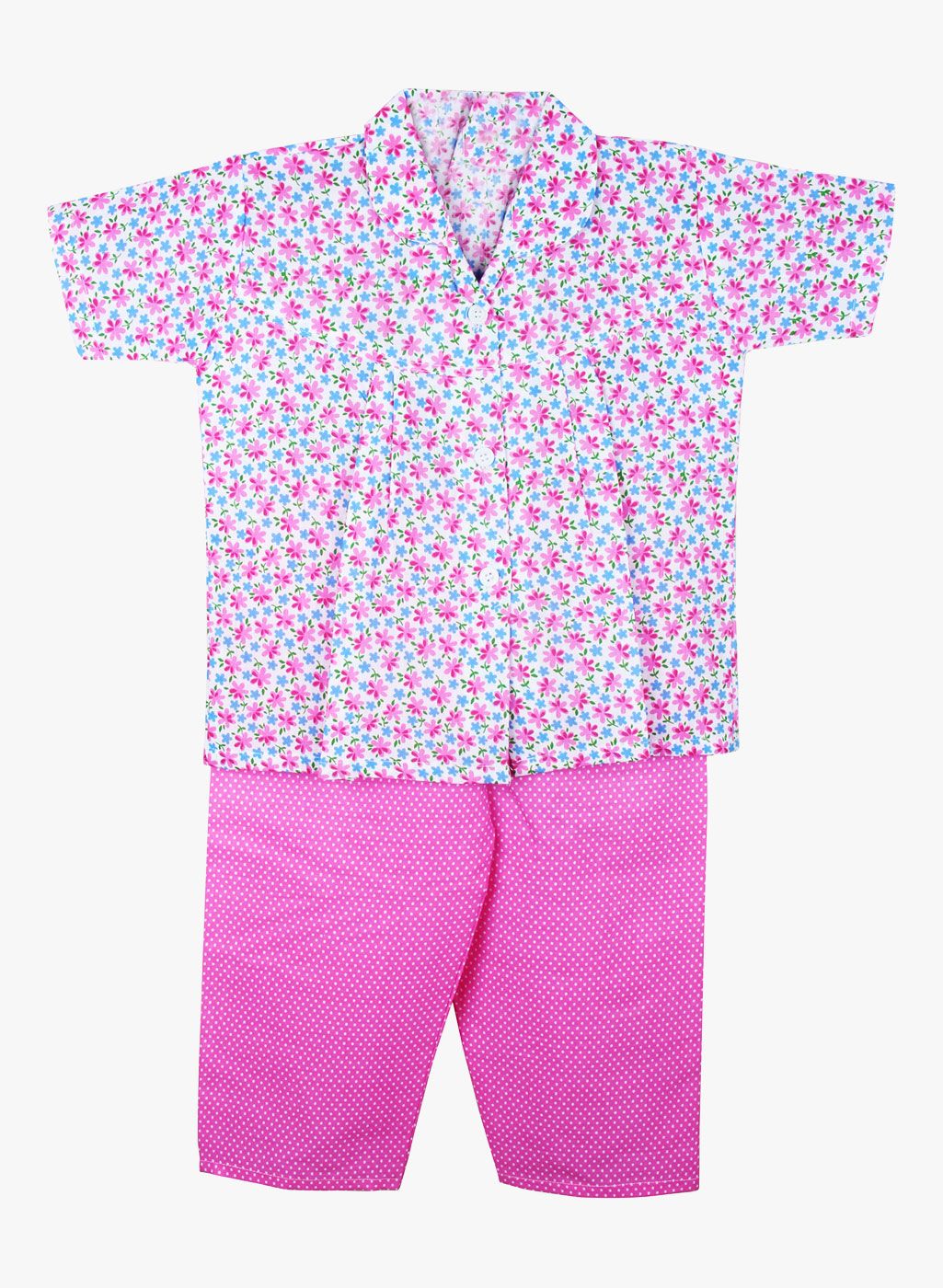 BownBee Pink Printed Night Suit