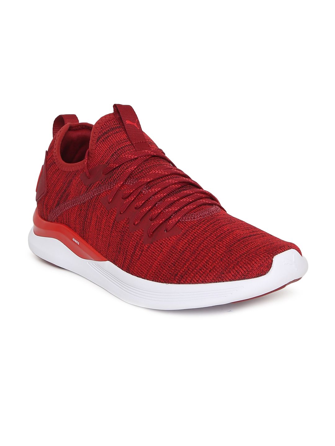 Puma Men Red IGNITE Flash evoKNIT Running Shoes