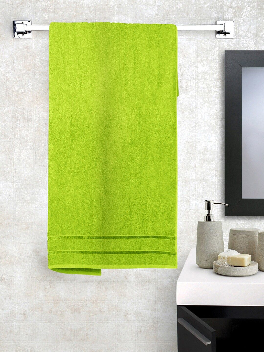 Story@home Green Cotton 450 GSM Bath Towel