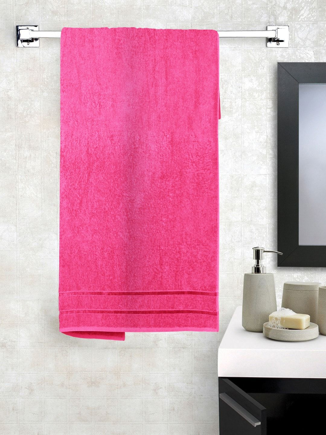Story@home Women Pink Cotton 450 GSM Bath Towel Price in India