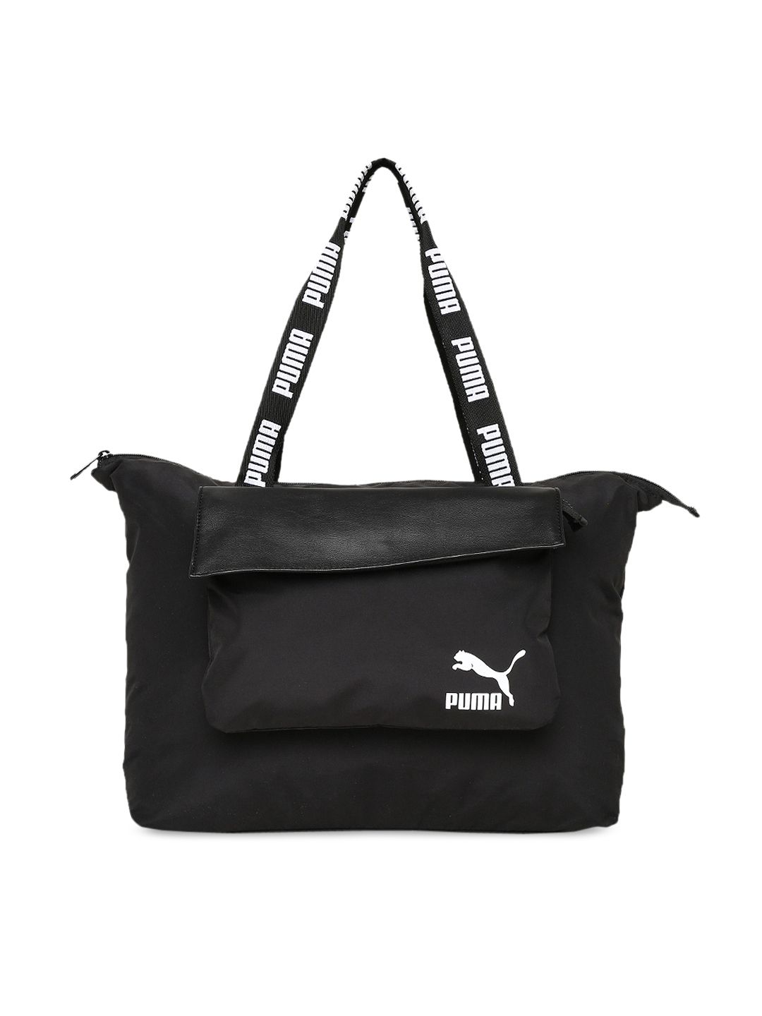 Puma Black Solid Handheld Bag